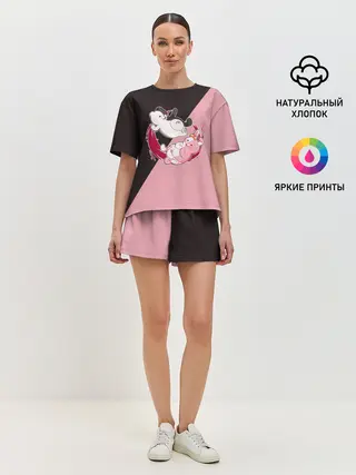 Женская пижама с шортами / MONOKUMA X MONOMI | МОНОКУМА