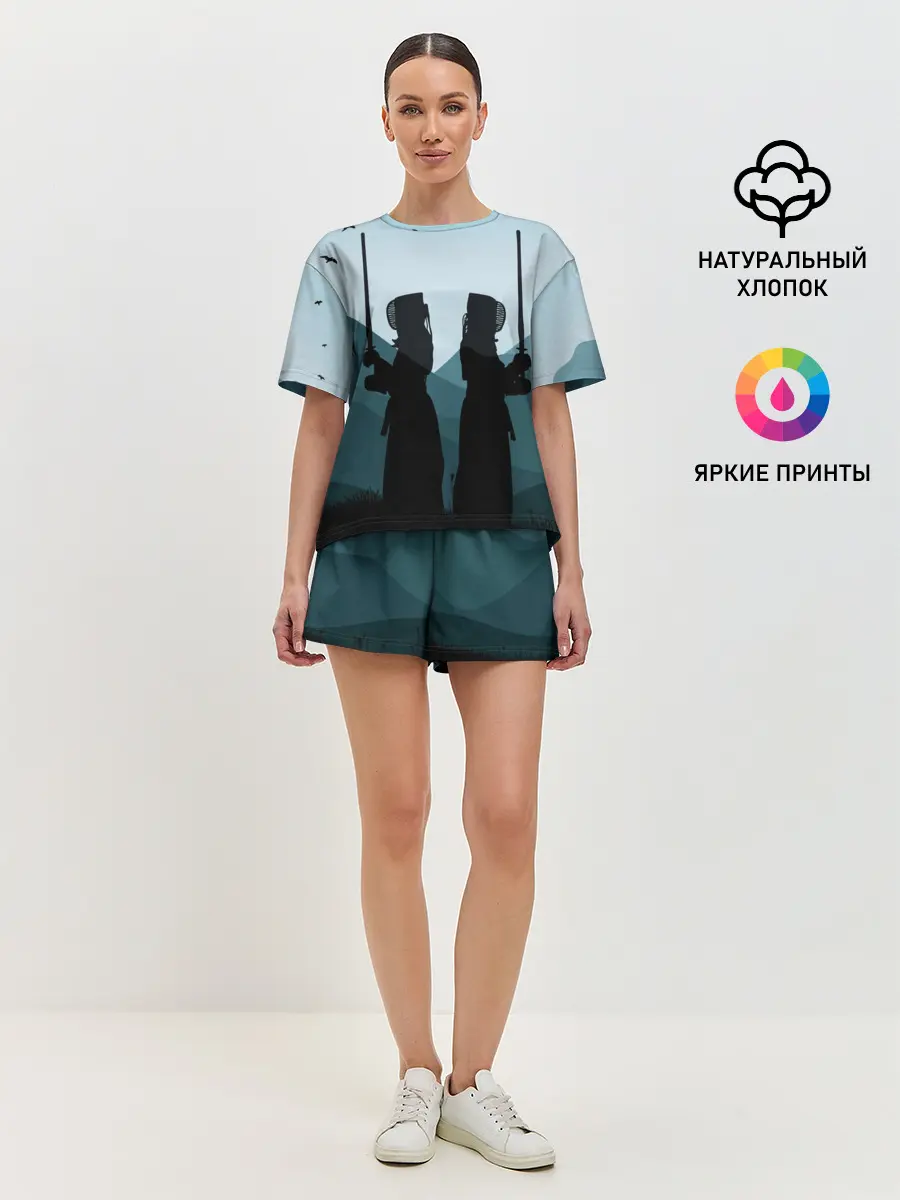 Женская пижама с шортами / Тренировка кендо