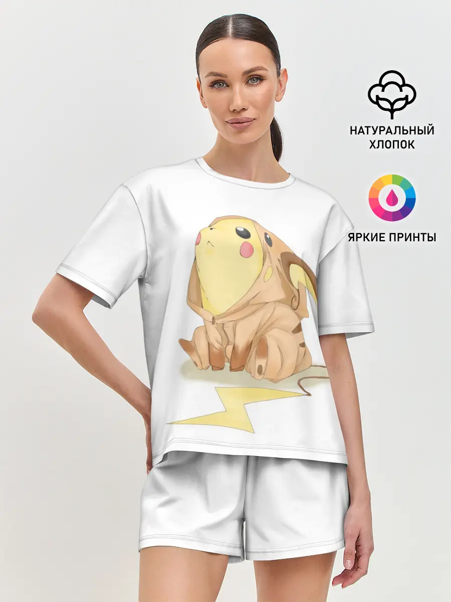 Женская пижама с шортами / Милые покемоны