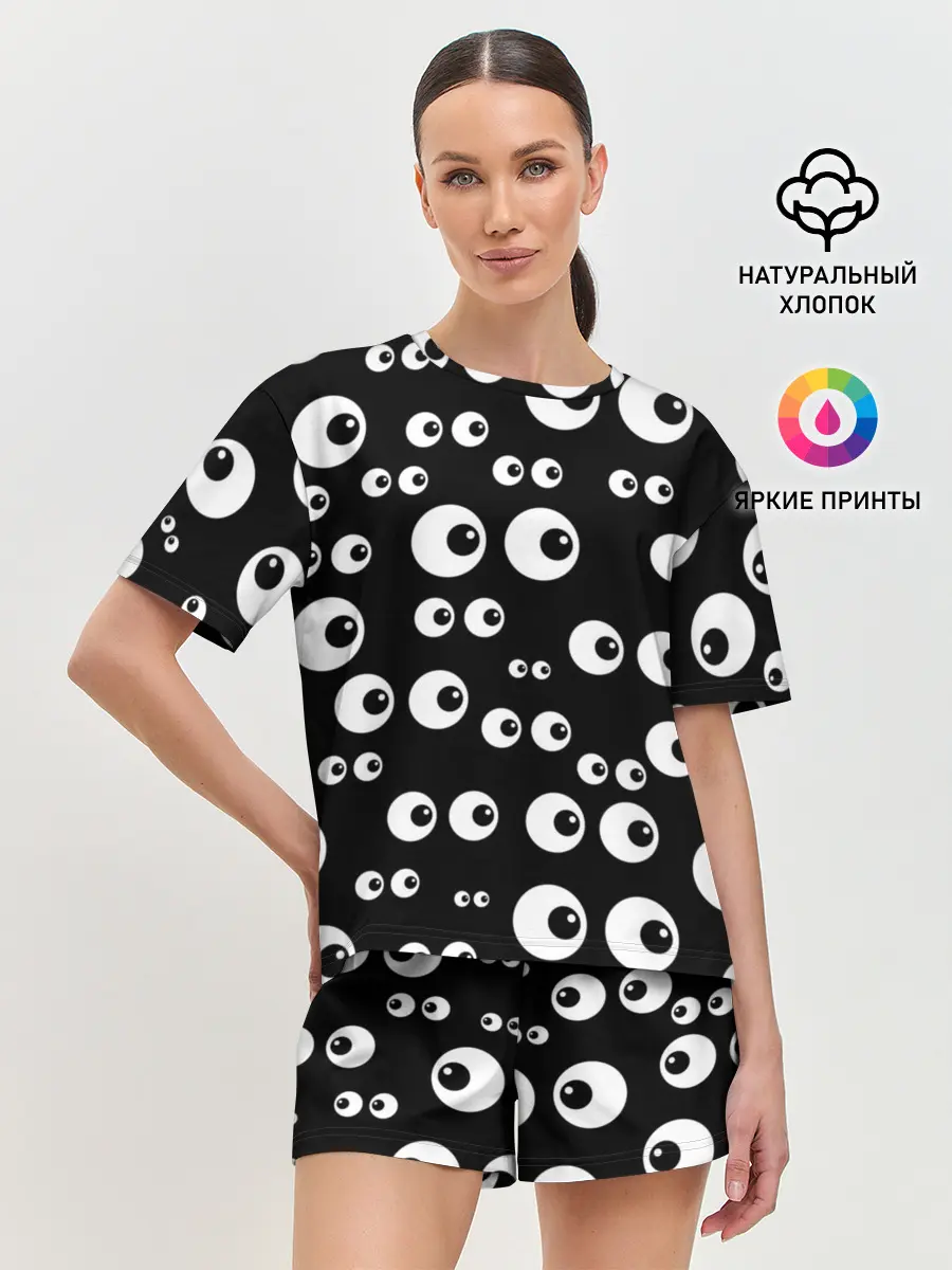 Женская пижама с шортами / Глаза