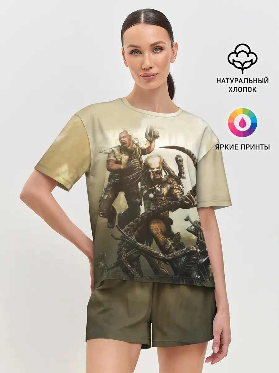 Женская пижама с шортами / Хищник