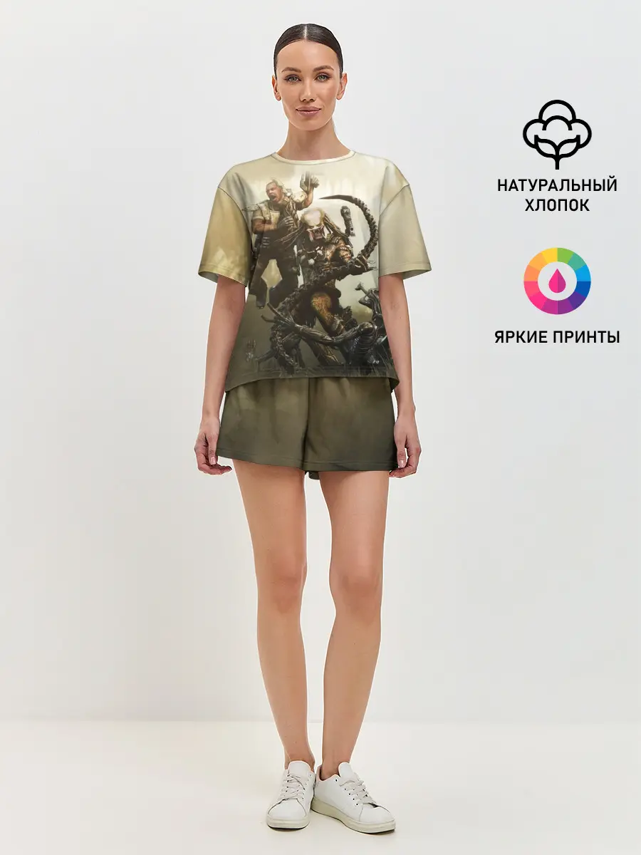 Женская пижама с шортами / Хищник