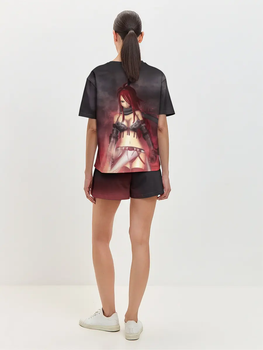 Женская пижама с шортами / Алая Эльза