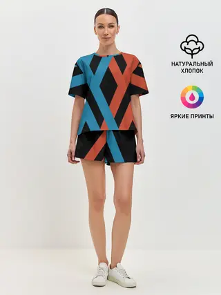 Женская пижама с шортами / two XX on black