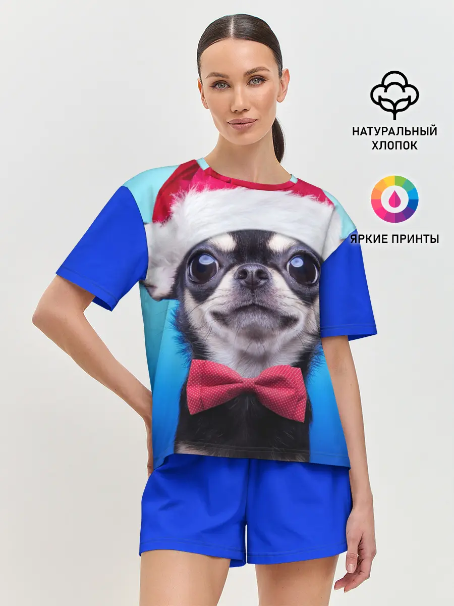 Женская пижама с шортами / рождество