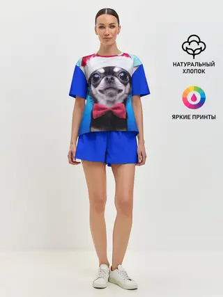 Женская пижама с шортами / рождество