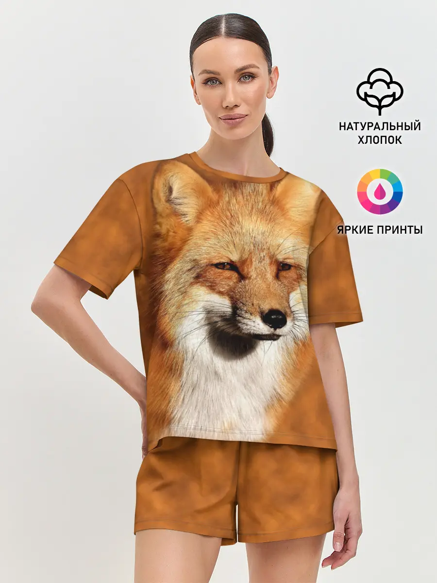 Женская пижама с шортами / Лисичка