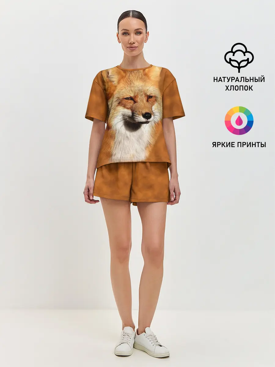 Женская пижама с шортами / Лисичка