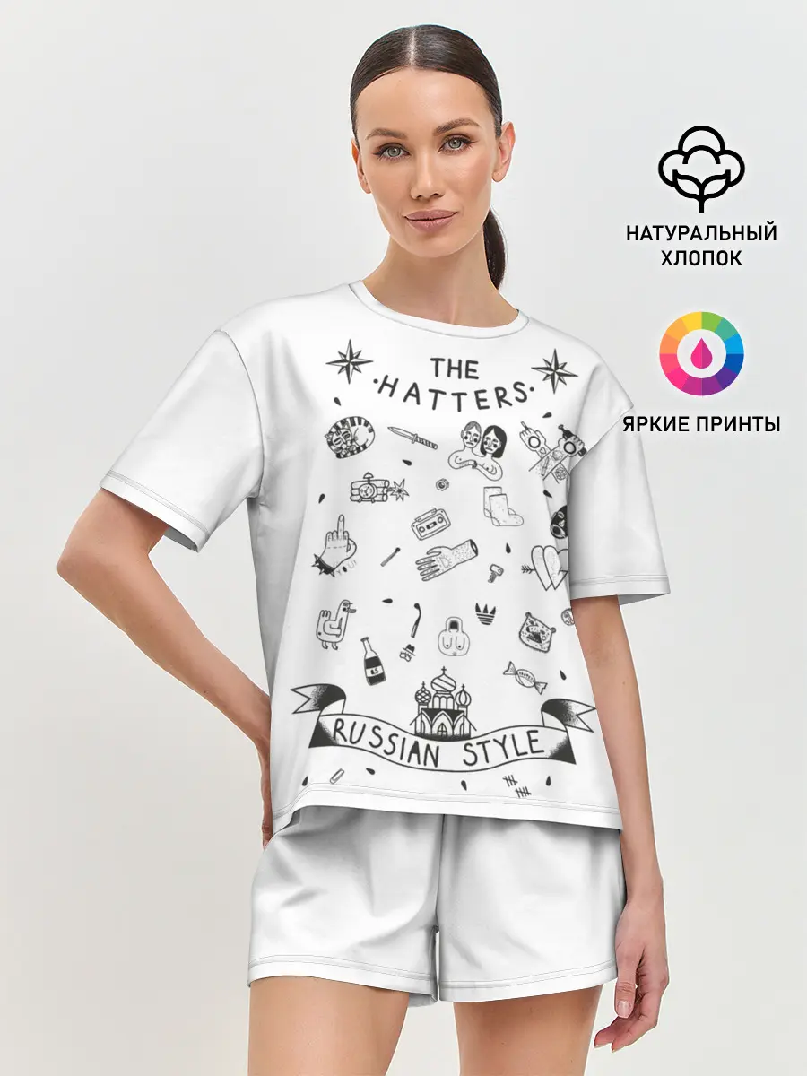 Женская пижама с шортами / Russian style