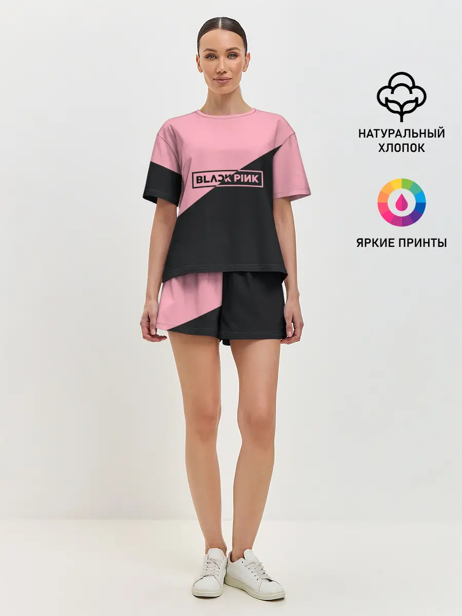 Женская пижама с шортами / Black Pink