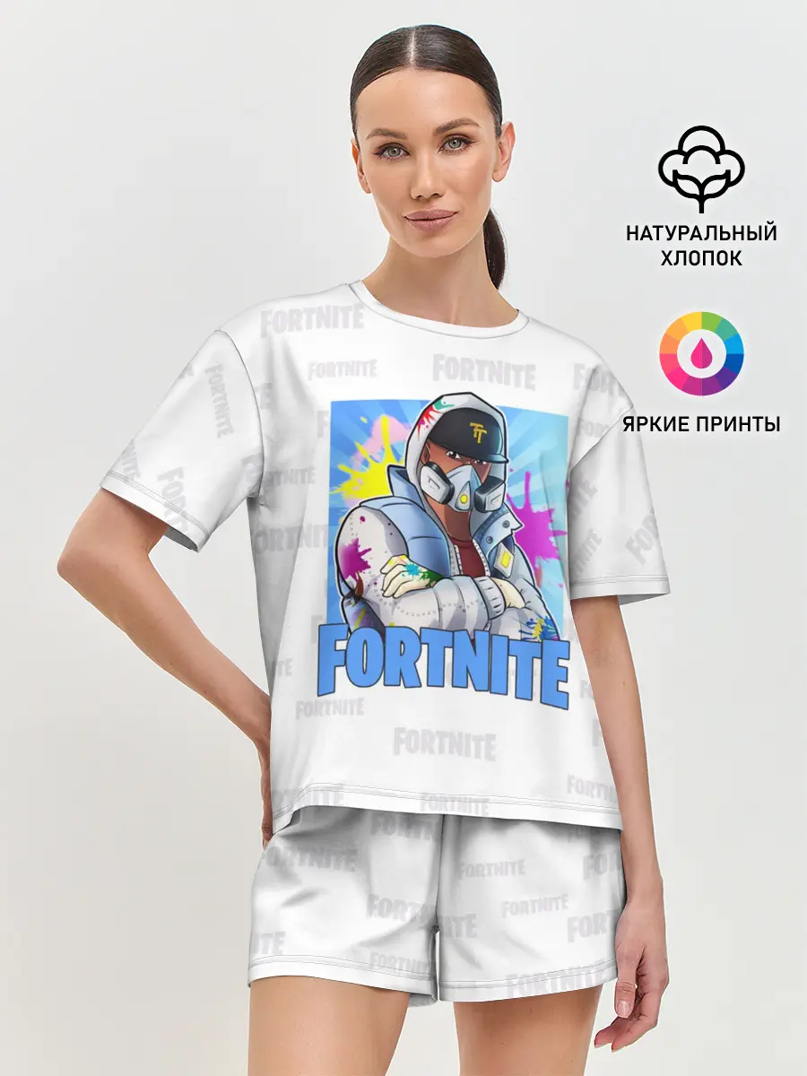 Женская пижама с шортами / Fortnite Fan Art