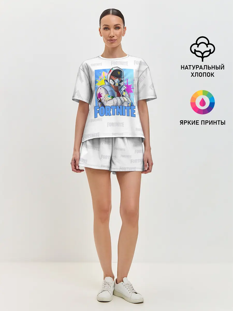 Женская пижама с шортами / Fortnite Fan Art