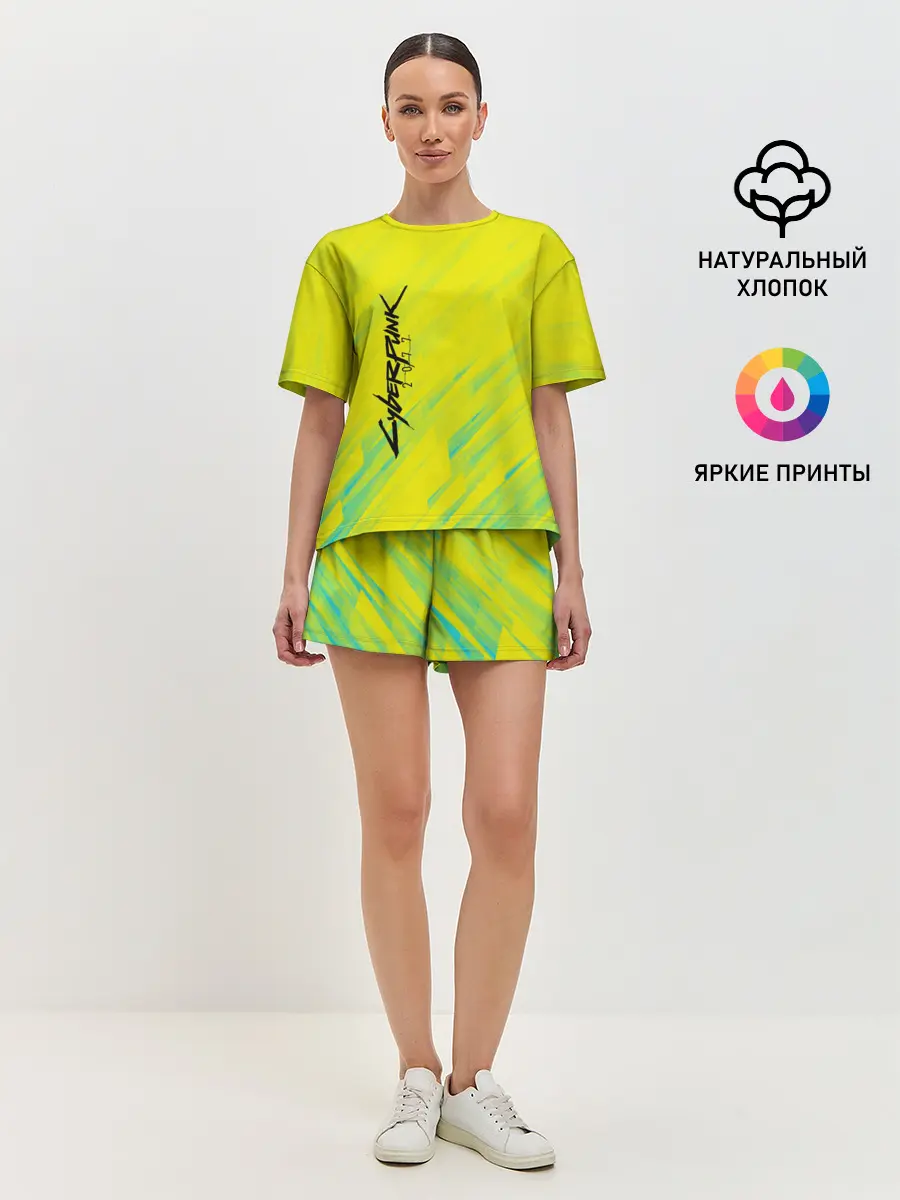 Женская пижама с шортами / CYBERPUNK 2077 | КИБЕРПАНК 2077