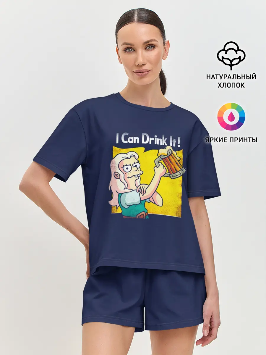 Женская пижама с шортами / Disenchantment.I Can Drink It!