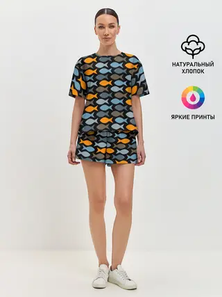 Женская пижама с шортами / Рыбки