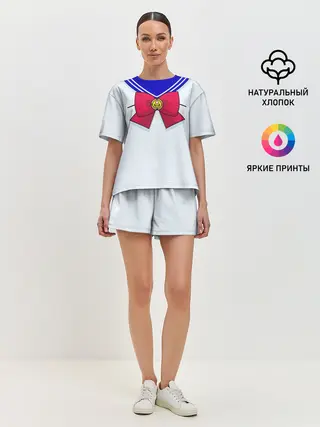 Женская пижама с шортами / Матроска