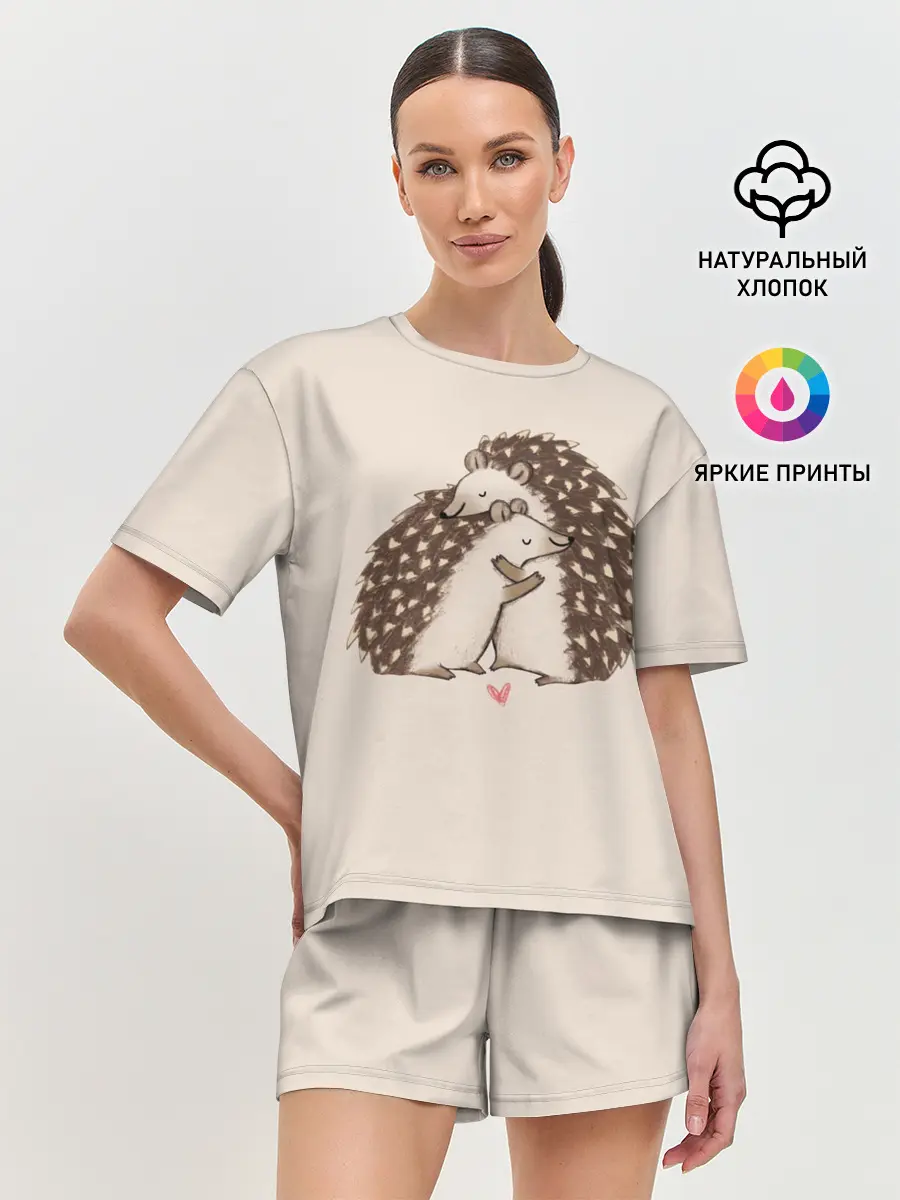Женская пижама с шортами / Любовь Ежиков