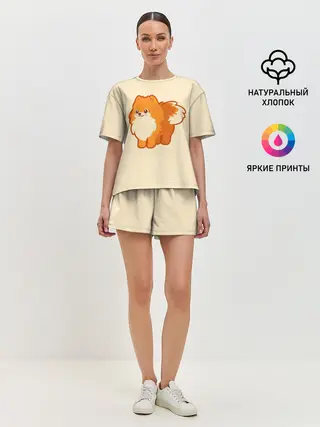 Женская пижама с шортами / Шпиц