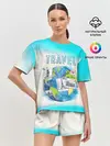 Женская пижама с шортами / Путешествуй!