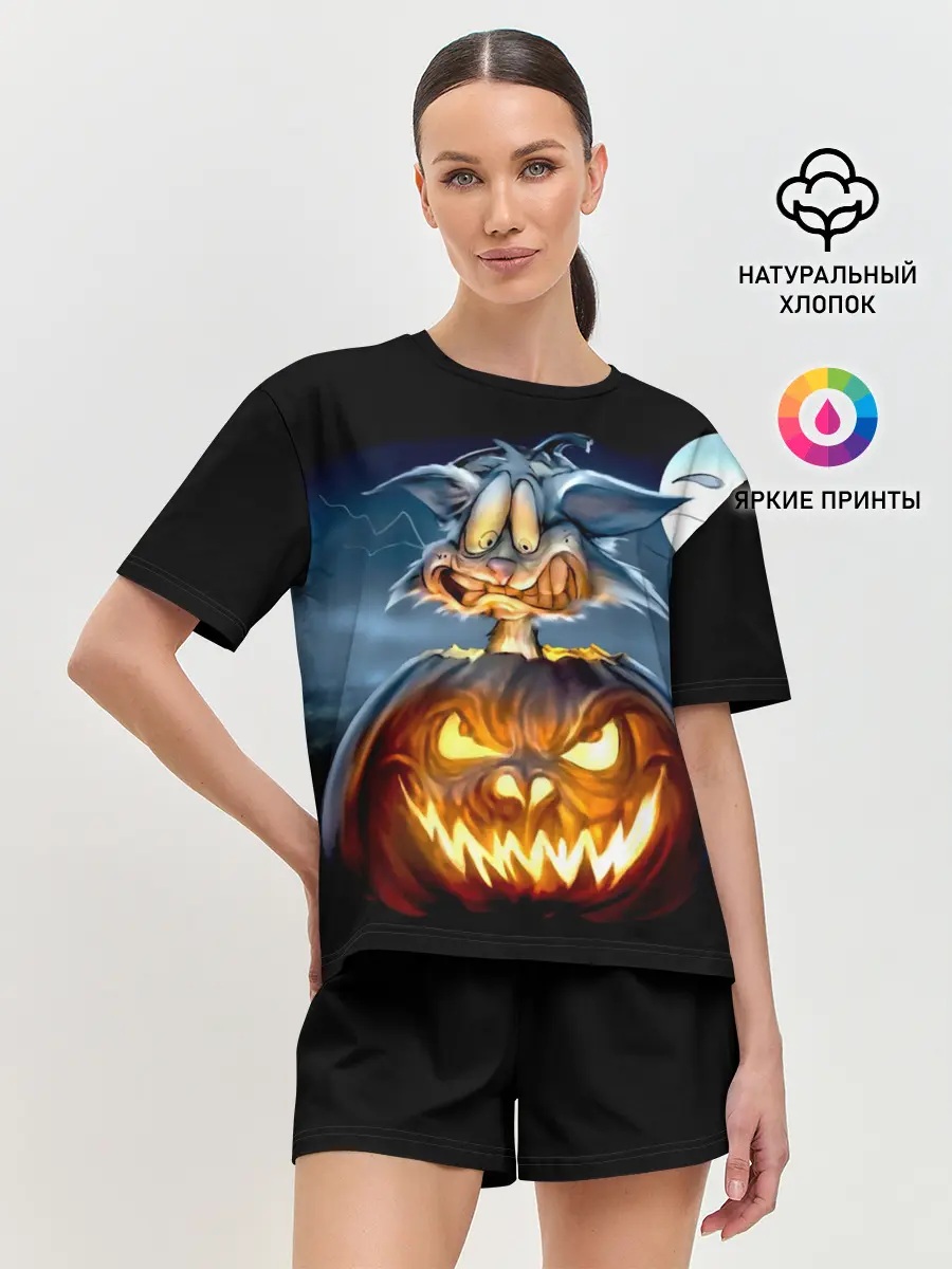 Женская пижама с шортами / Halloween