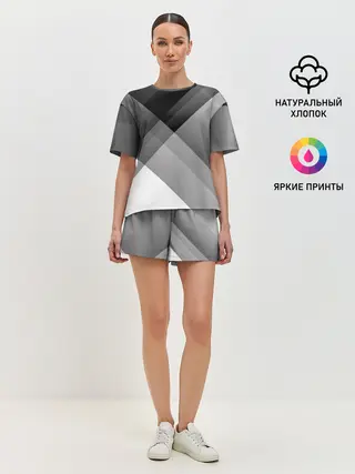 Женская пижама с шортами / Геометрия
