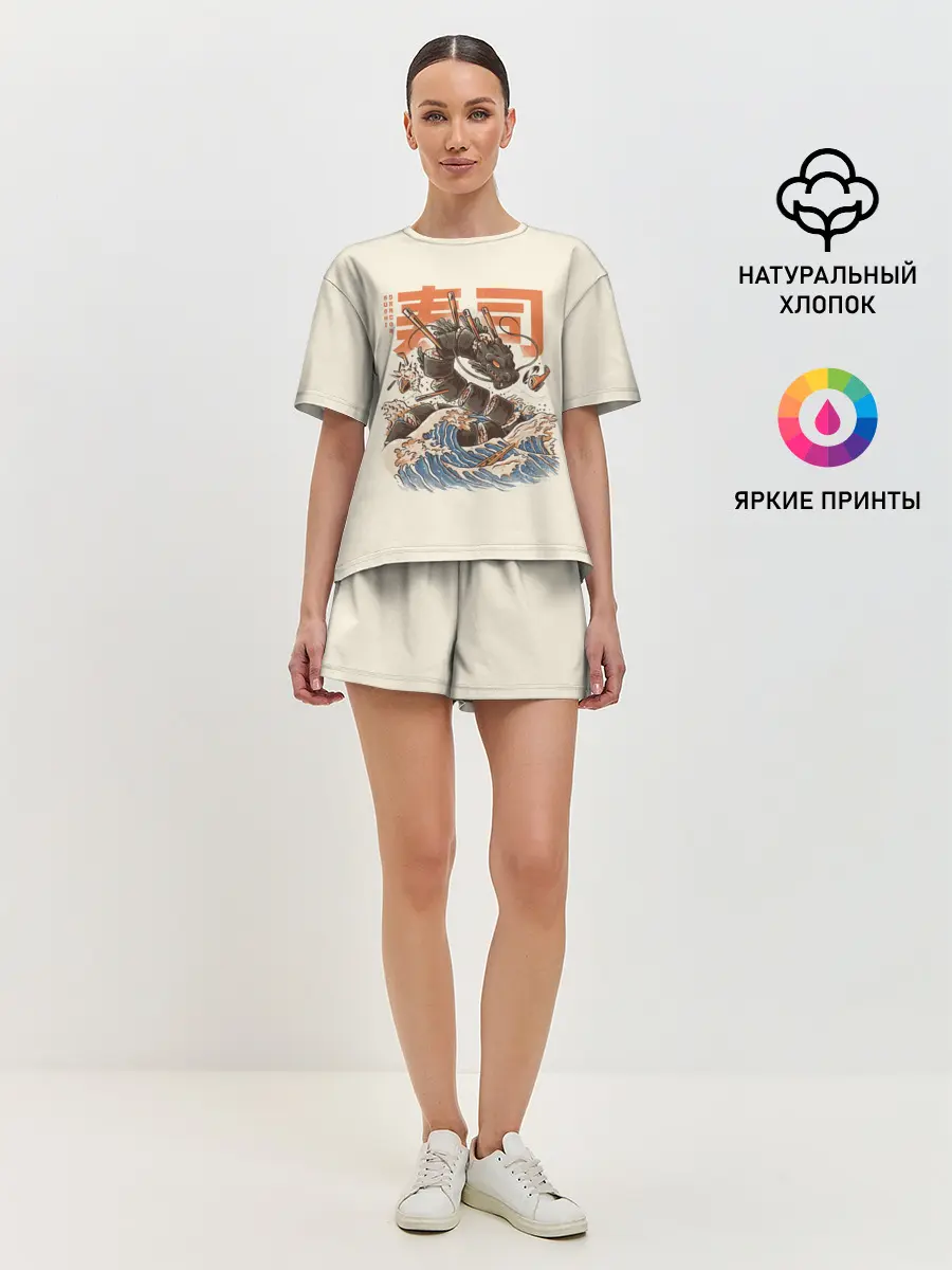 Женская пижама с шортами / Great Sushi Dragon