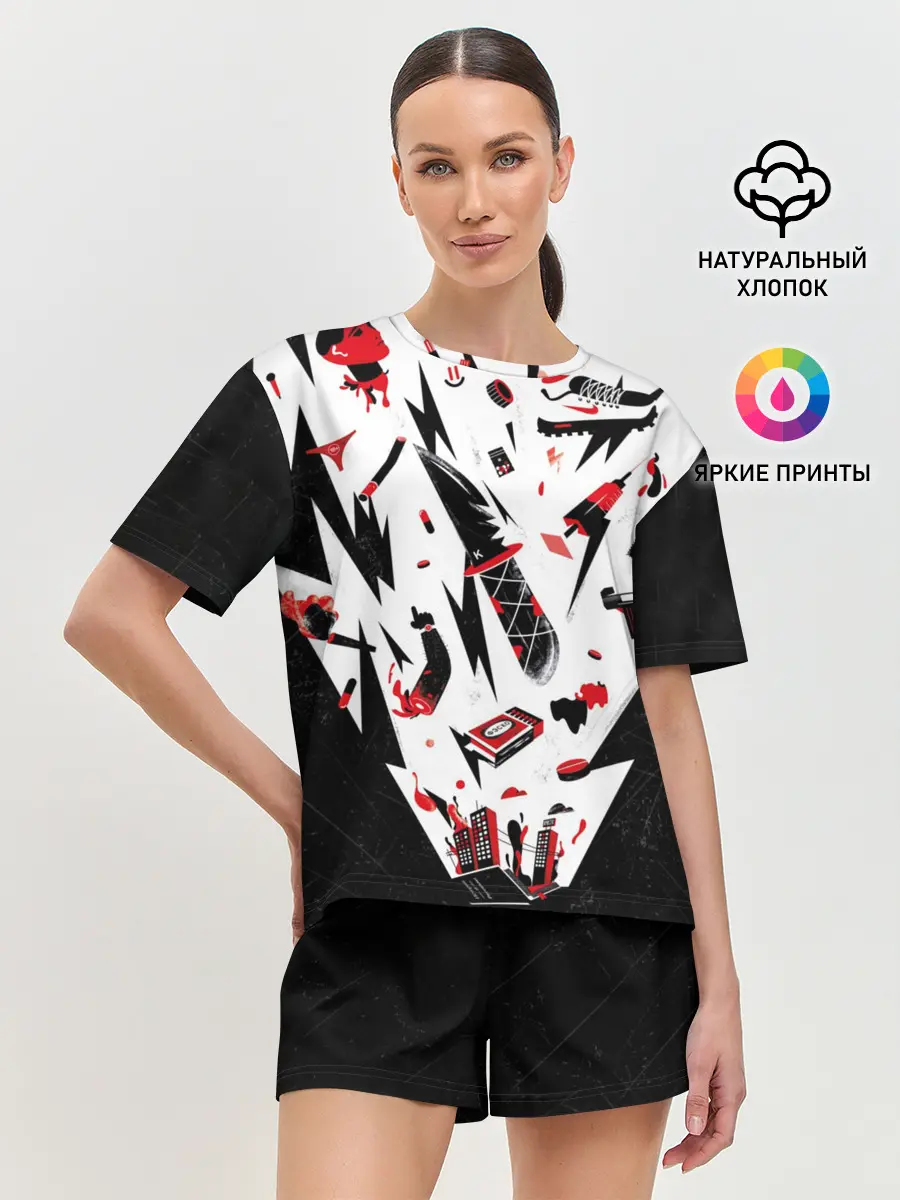 Женская пижама с шортами / Кровосток