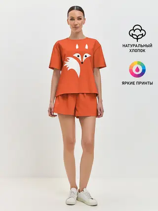 Женская пижама с шортами / Лисичка