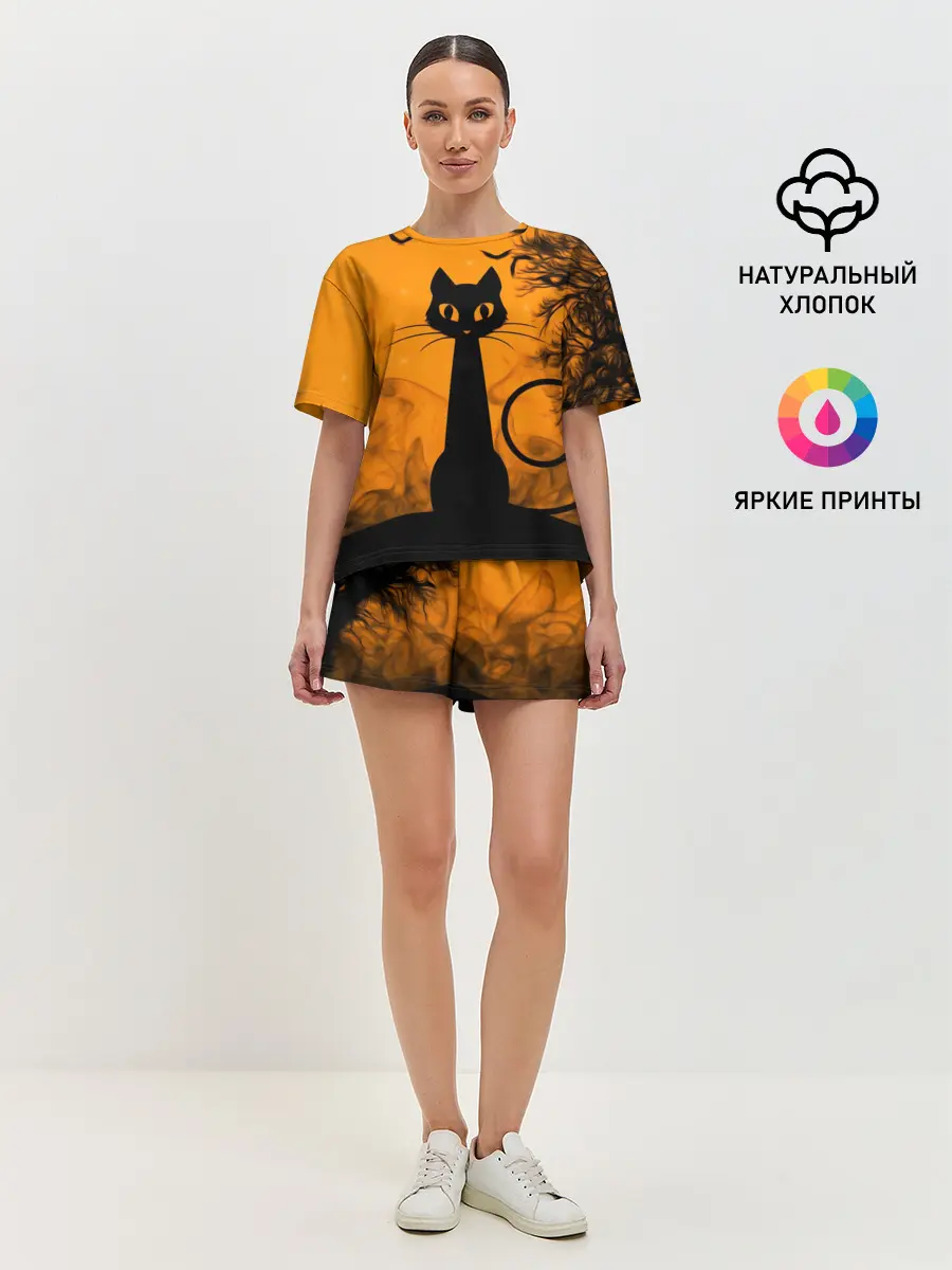 Женская пижама с шортами / Halloween