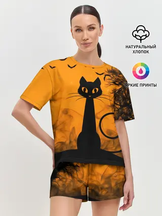 Женская пижама с шортами / Halloween