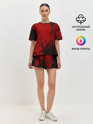 Женская пижама с шортами / Red blood