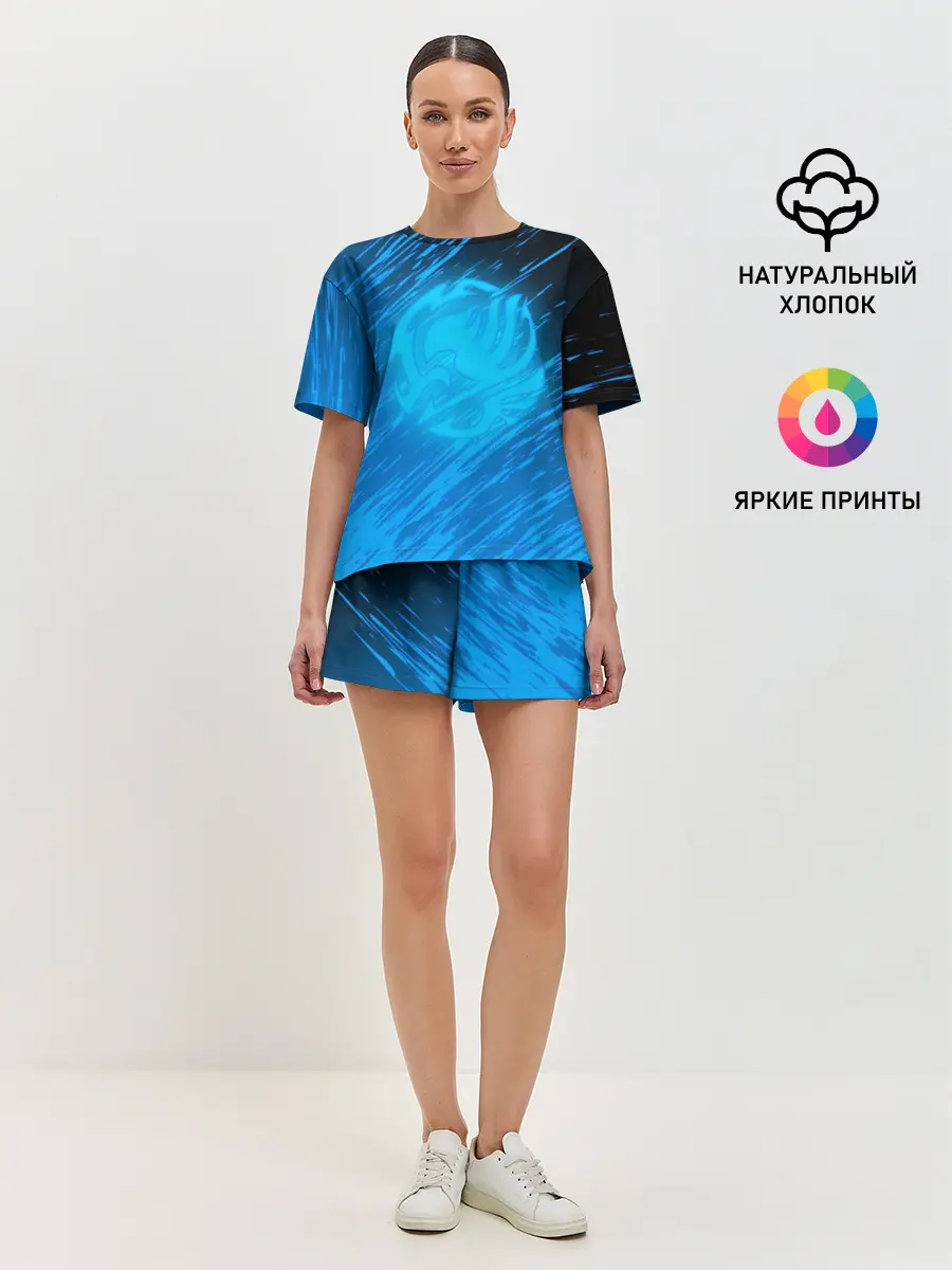 Женская пижама с шортами / Helmet Fairy tail Moon