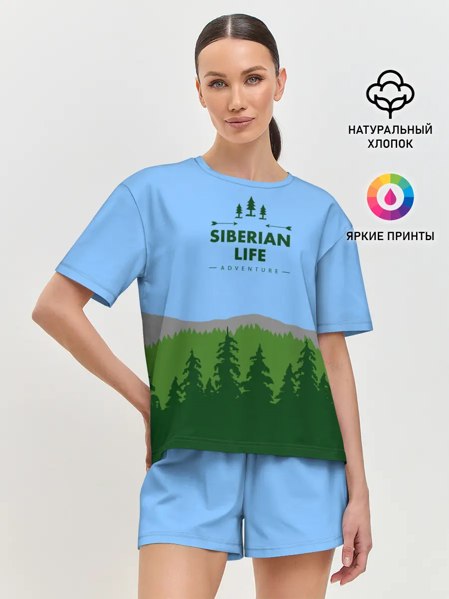 Женская пижама с шортами / Сибирь