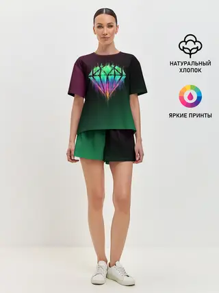 Женская пижама с шортами / Бриллиант