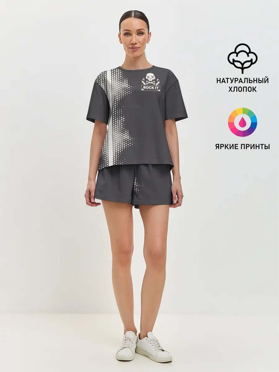 Женская пижама с шортами / I Love Rock
