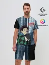 Мужской костюм с шортами / Танджиро и Незуко Камадо в лесу