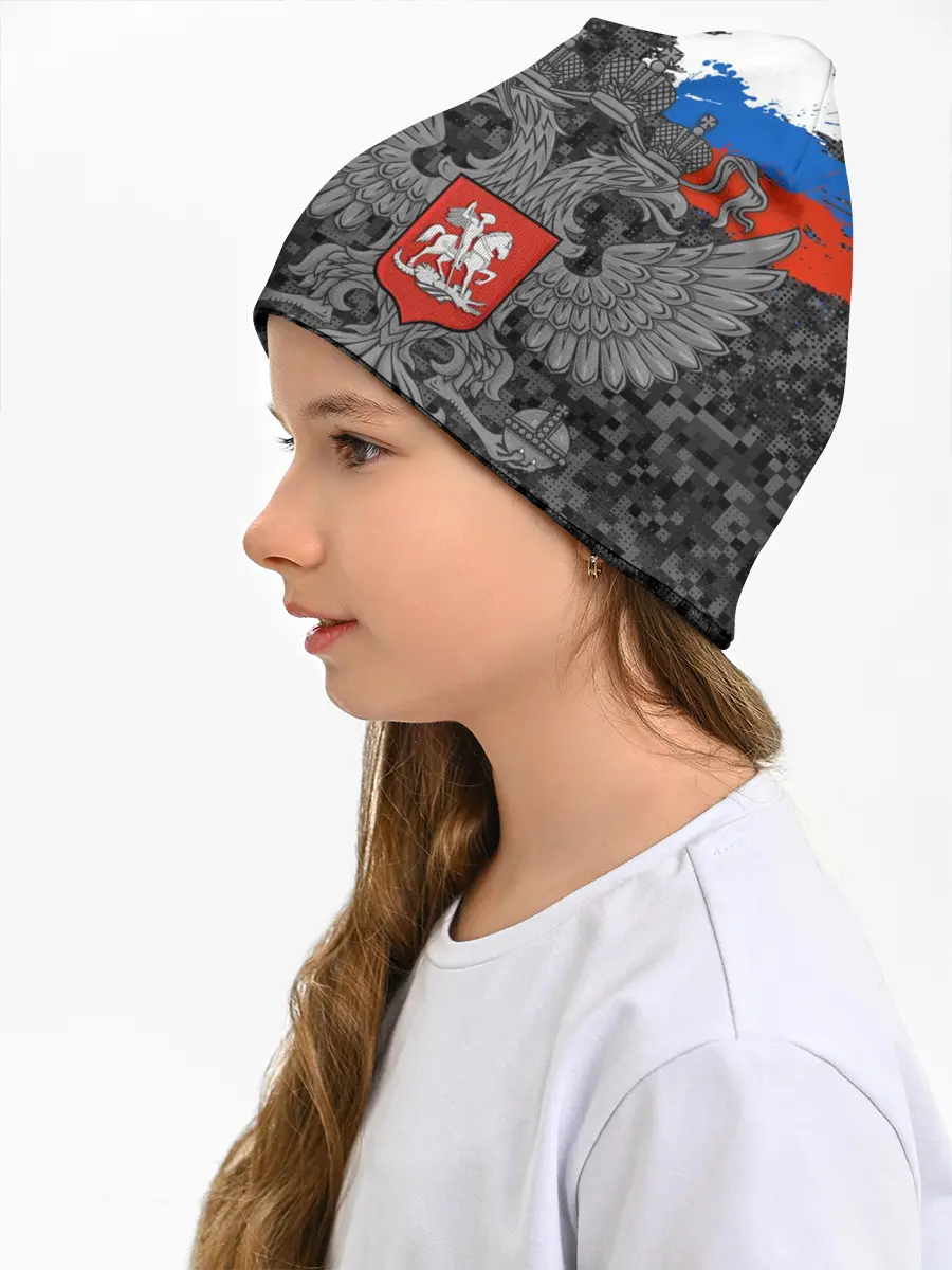 Детская шапка / Двуглавый орел. Камуфляж