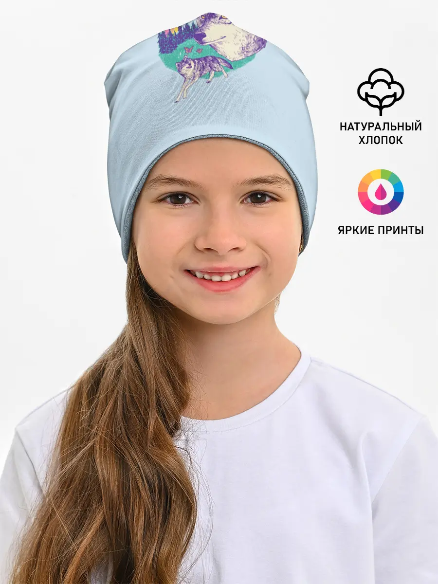 Детская шапка / Волк единорог