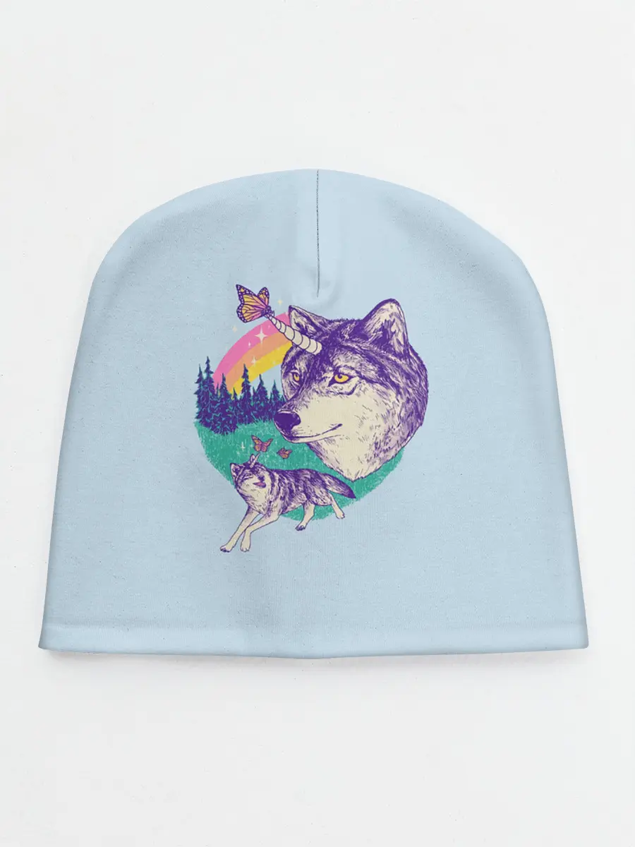 Детская шапка / Волк единорог