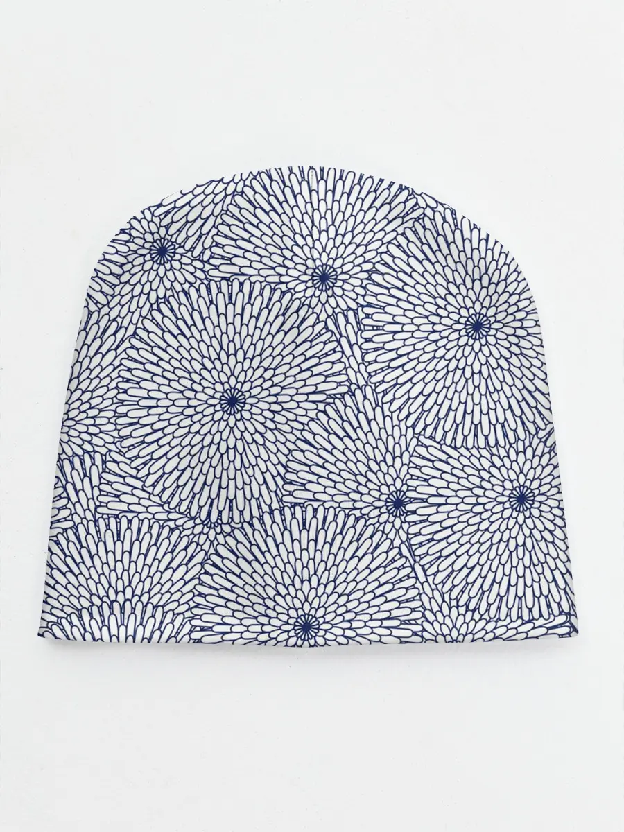 Детская шапка / БЕЛЫЕ ХРИЗАНТЕМЫ | ПАТТЕРН