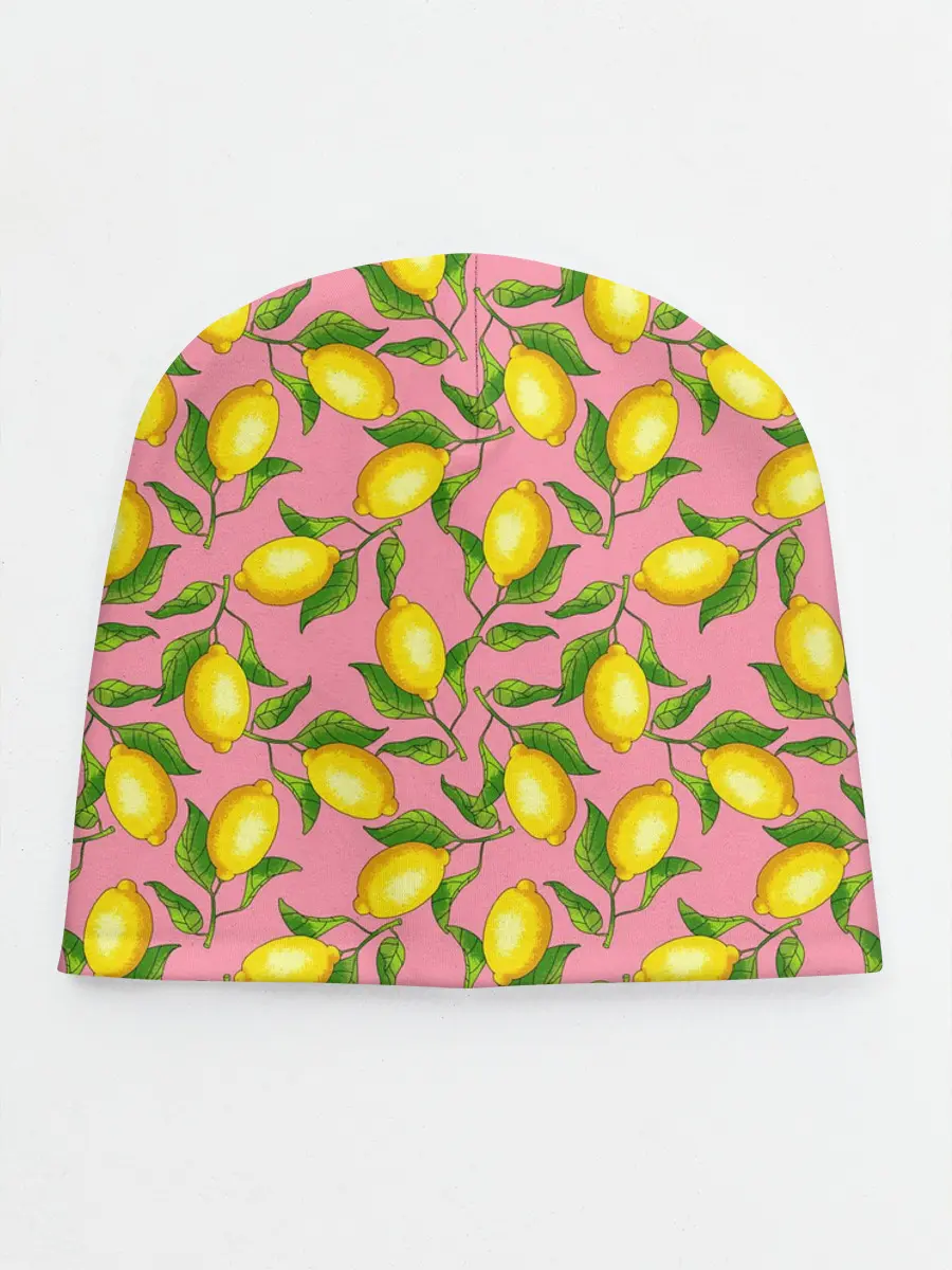 Детская шапка / Лимоны паттерн