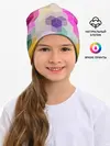 Детская шапка / Абстрактный разноцветный узор