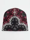 Детская шапка / Красно-черный мозаичный узор