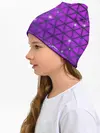 Детская шапка / Фиолетовые треугольники
