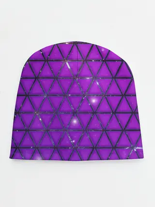 Детская шапка / Фиолетовые треугольники
