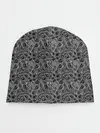 Детская шапка / Черно-белый ажурный узор