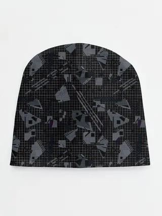 Детская шапка / Темный серый узор мемфис
