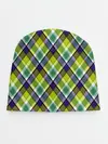 Детская шапка / Крупный клетчатый косой узор
