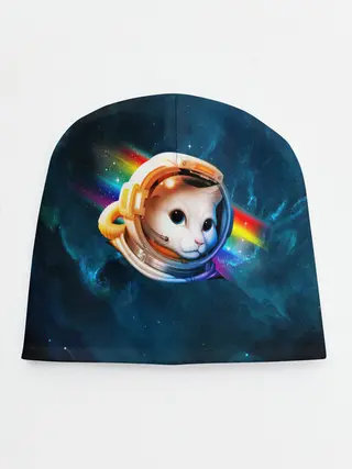 Детская шапка / Котик Космонавт