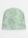 Детская шапка / Зеленые листья на светло зеленом